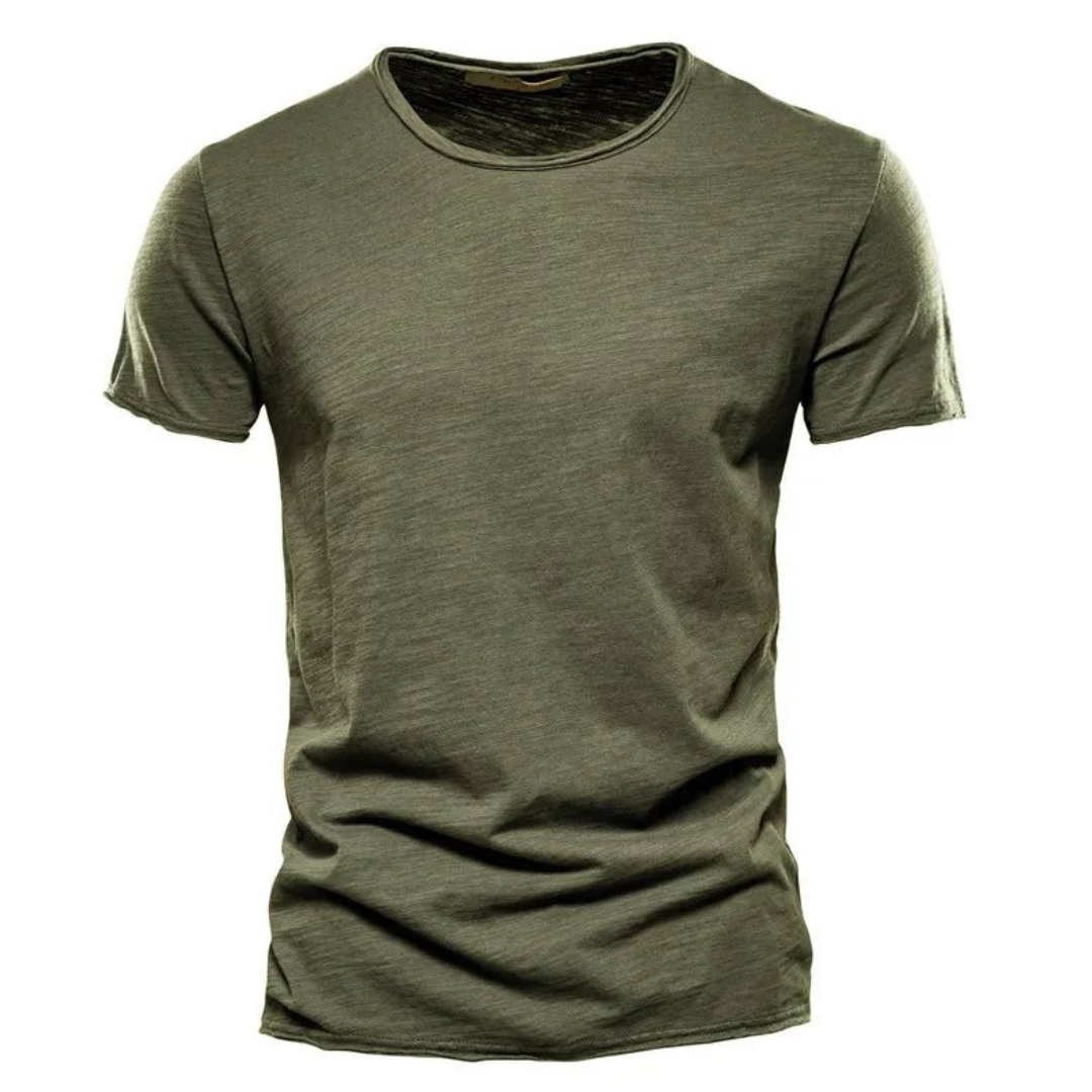 Men's Classic Anti-Sweat T-Shirt – Slim-fit Breathable Cotton Crew Neck
