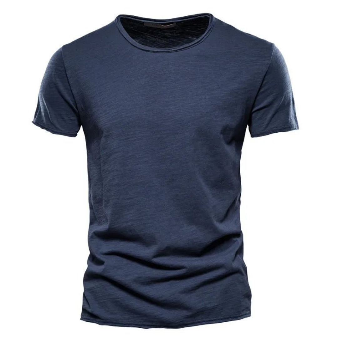 Men's Classic Anti-Sweat T-Shirt – Slim-fit Breathable Cotton Crew Neck
