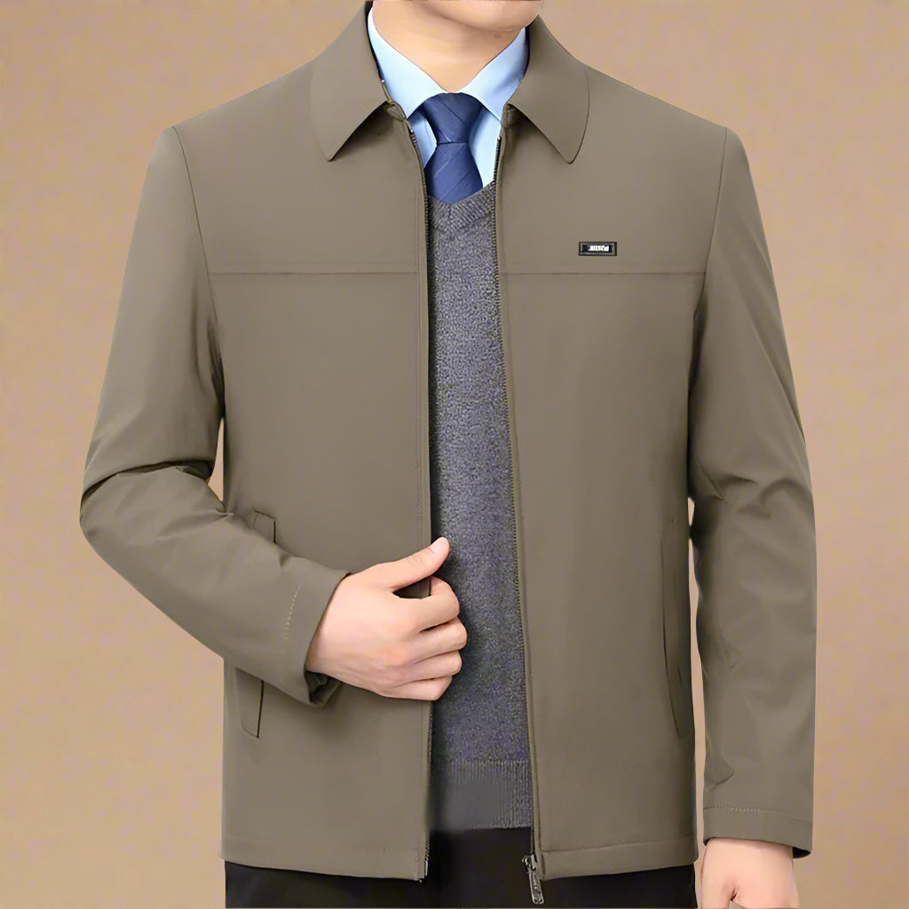 Men's London Casual Mid-season Jacket with Folded Collar