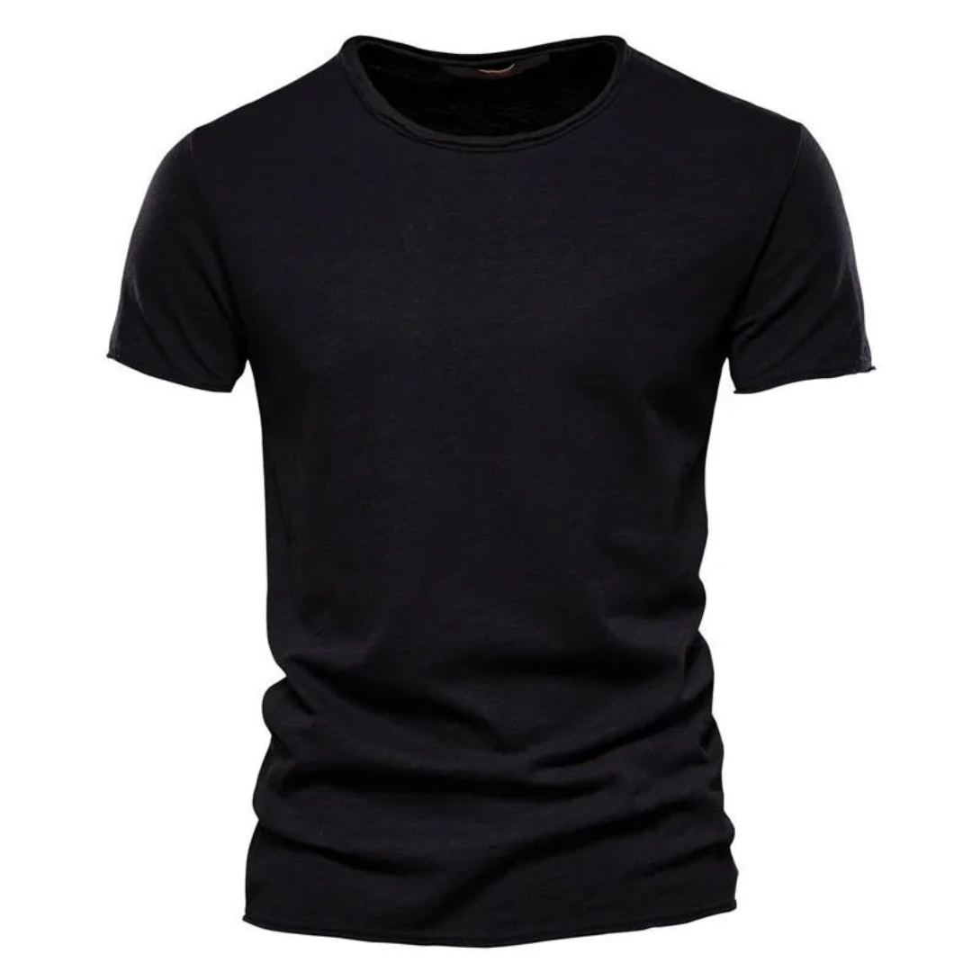 Men's Classic Anti-Sweat T-Shirt – Slim-fit Breathable Cotton Crew Neck