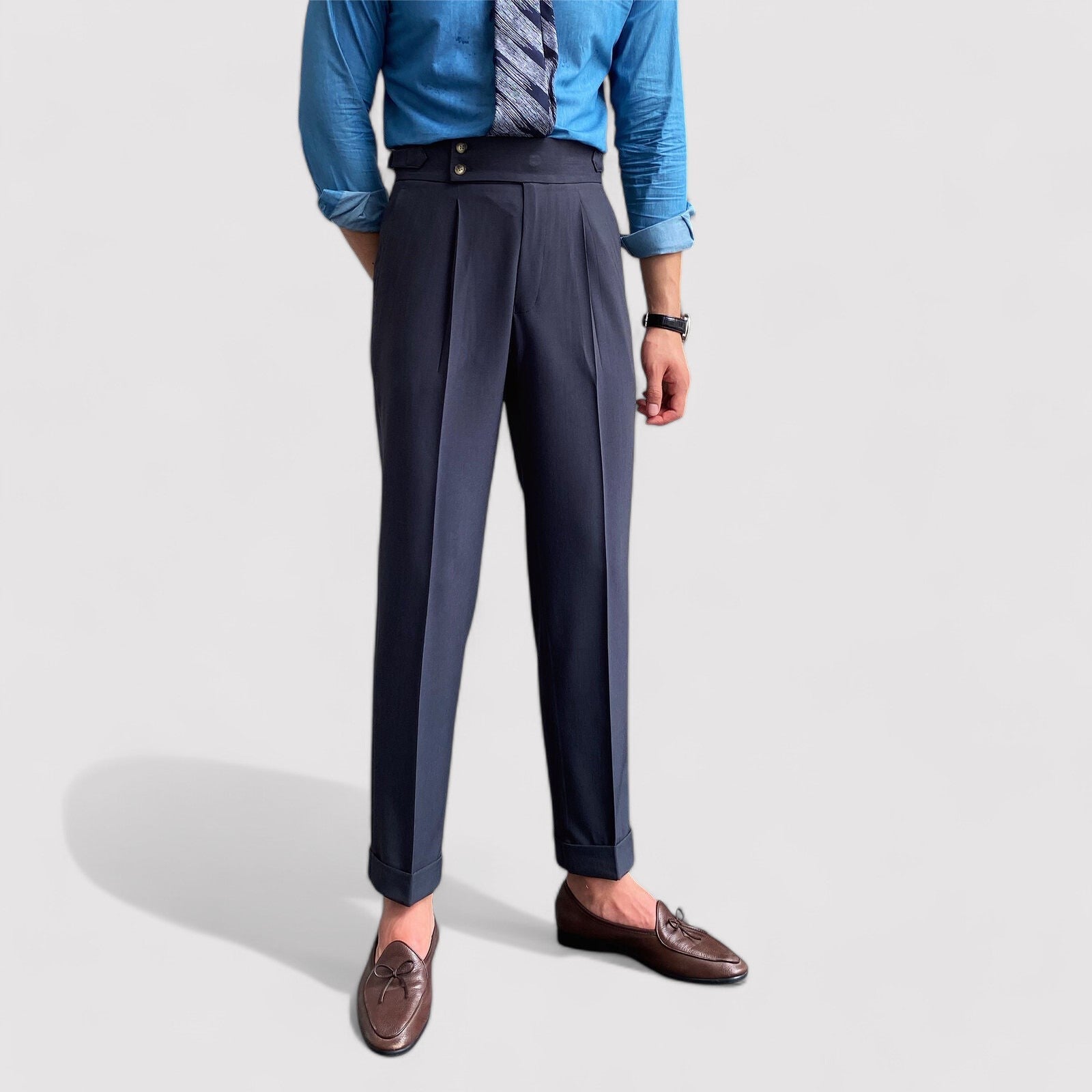 Strictly Men | Men's Italian Pleated Trousers - Straight fit