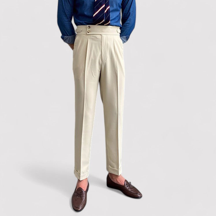 Strictly Men | Men's Italian Pleated Trousers - Straight fit