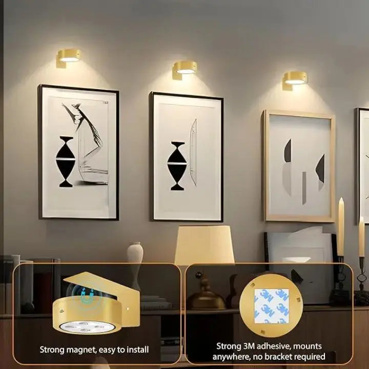 1+1 Gratis: Magnetische LED-Bilderleuchte - Perfekte Beleuchtung für Ihre Kunstwerke