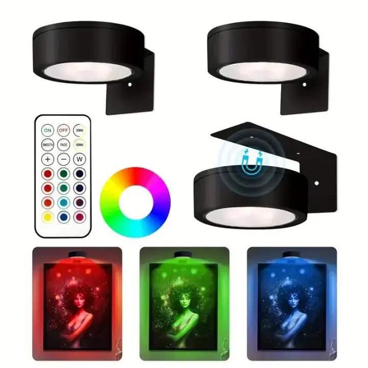 1+1 Gratis: Magnetische LED-Bilderleuchte - Perfekte Beleuchtung für Ihre Kunstwerke