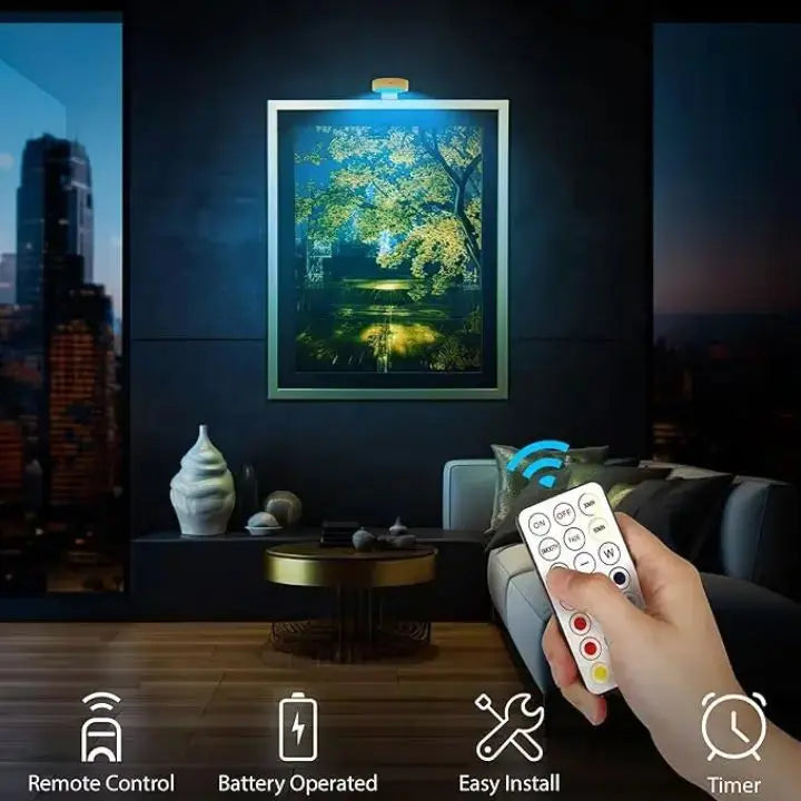 1+1 Gratis: Magnetische LED-Bilderleuchte - Perfekte Beleuchtung für Ihre Kunstwerke