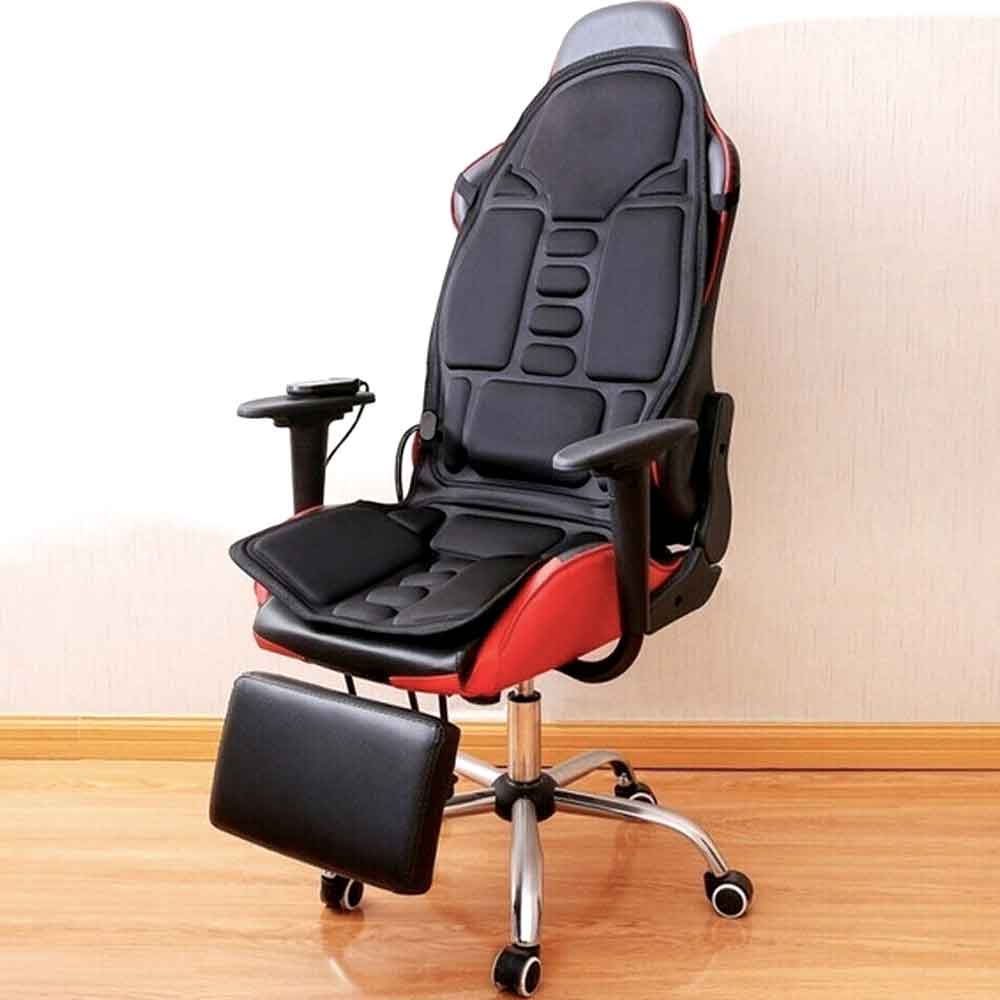RelaxMax - Massage-Sitzkissen mit 8 Intensitäten und beheizbarem Nackenkissen – Perfekt für Auto & Zuhause