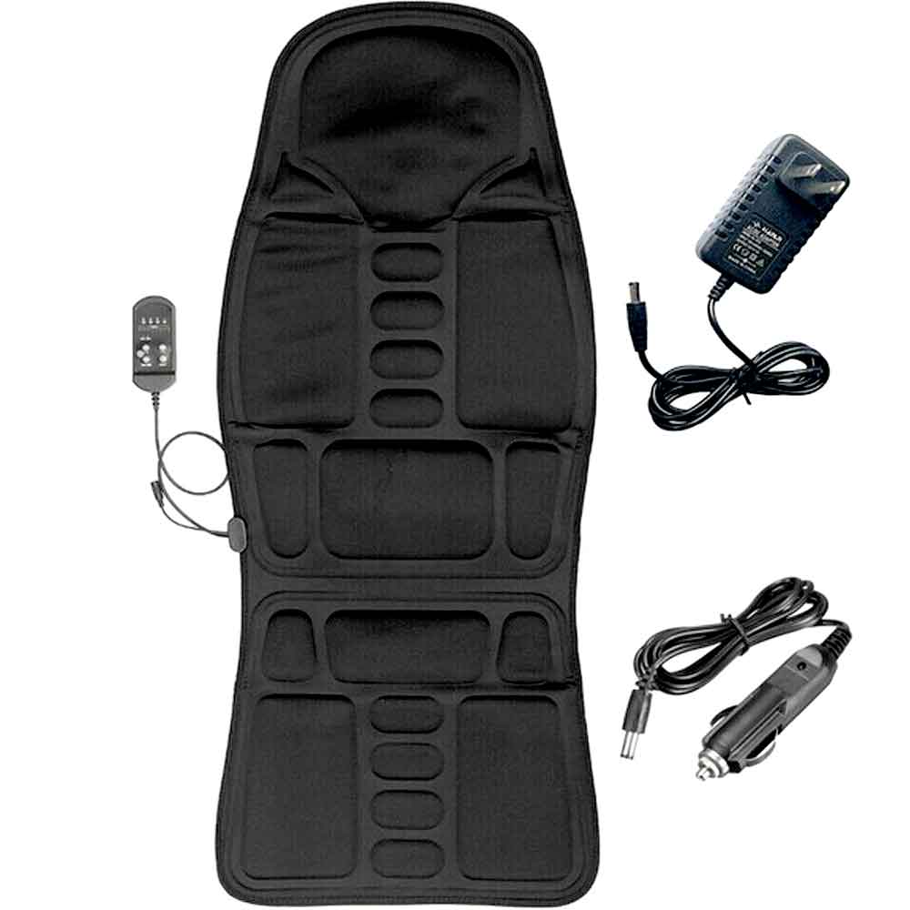 RelaxMax - Massage-Sitzkissen mit 8 Intensitäten und beheizbarem Nackenkissen – Perfekt für Auto & Zuhause