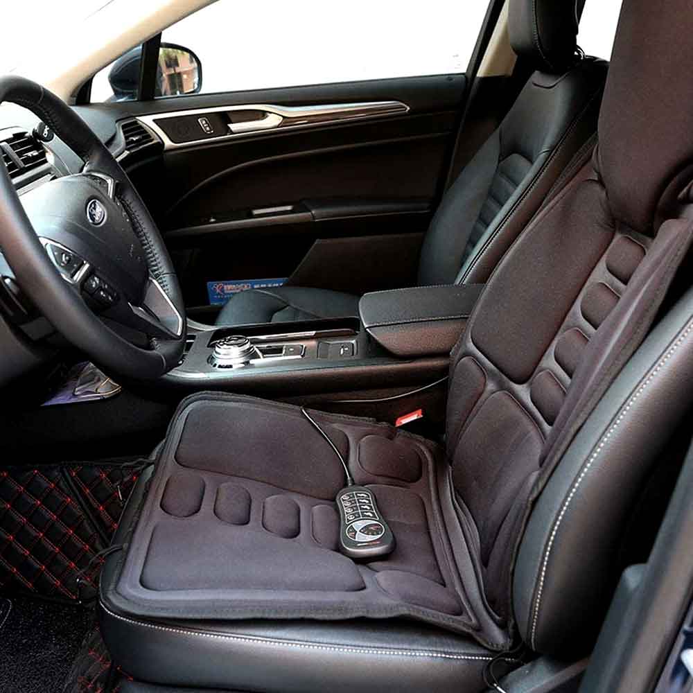 RelaxMax - Massage-Sitzkissen mit 8 Intensitäten und beheizbarem Nackenkissen – Perfekt für Auto & Zuhause