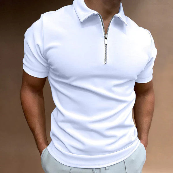 Zippered Polo Shirt