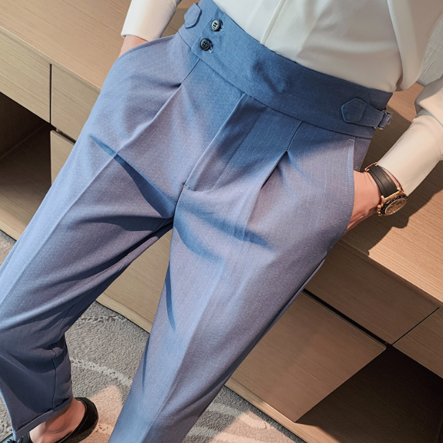 Strictly Men | Men's Italian Pleated Trousers - Straight fit