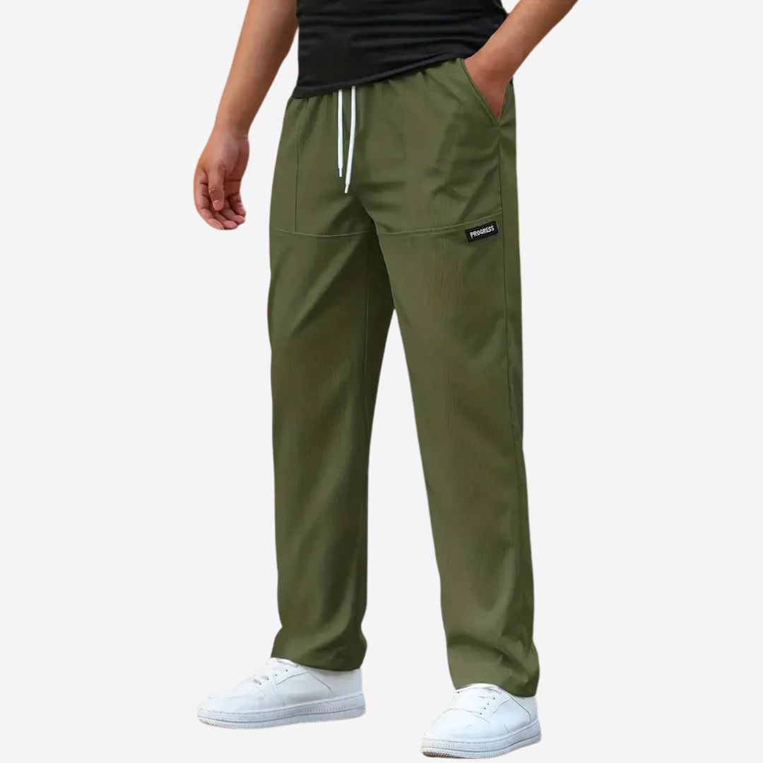 Men's Casual Loose Fit Elastic Stretch Joggers with Comfortable Relaxed Design