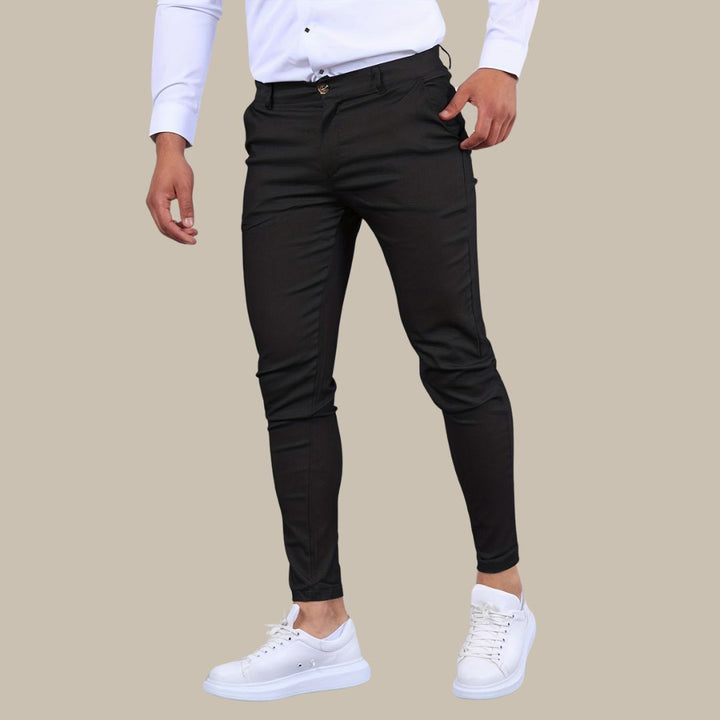 Men's Slim Fit Stretch Chino Trousers with Premium Cotton Blend For Summer
