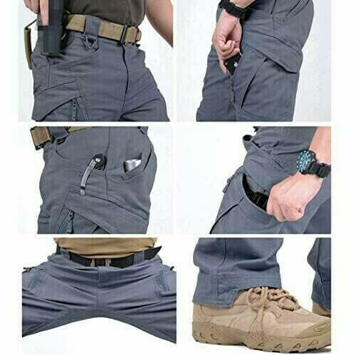 Men's Flexible Outdoor Stretch Cargo Trousers with Comfortable Regular Fit