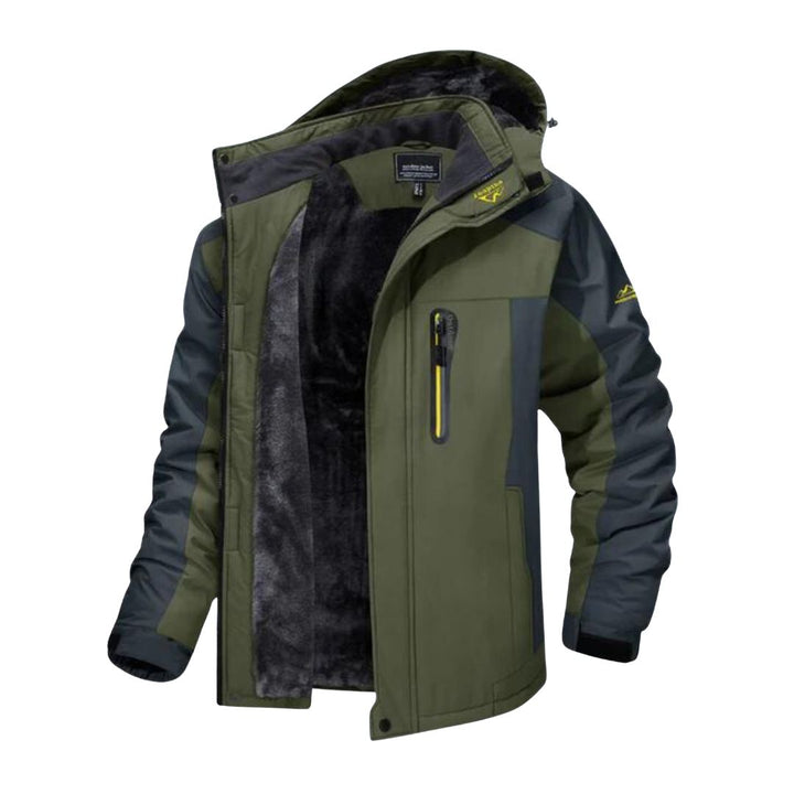 Men's Waterproof Fleece Jacket – Warm & Insulated Winter Coat for Cold Weather