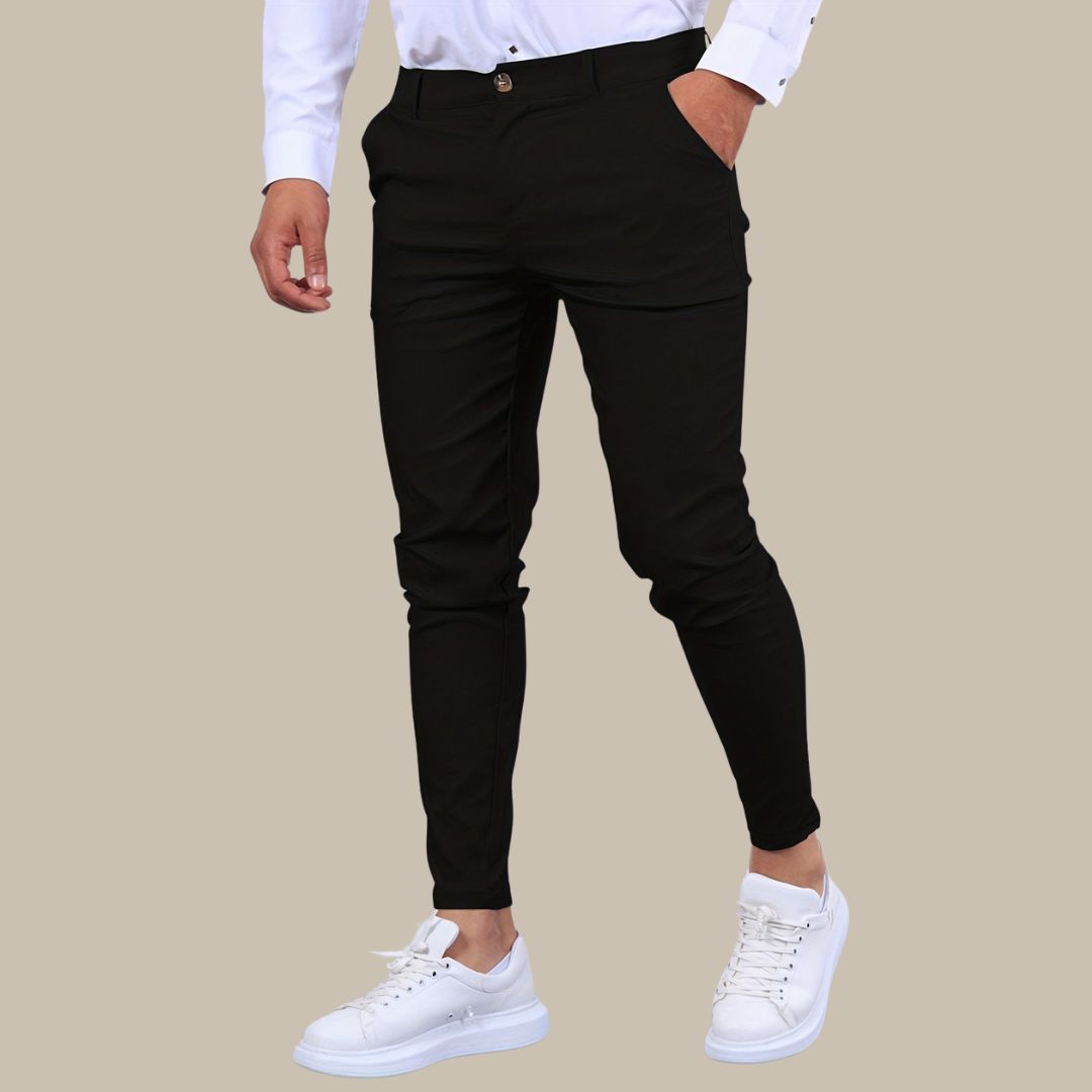 Men's Slim Fit Stretch Chino Trousers with Premium Cotton Blend For Summer