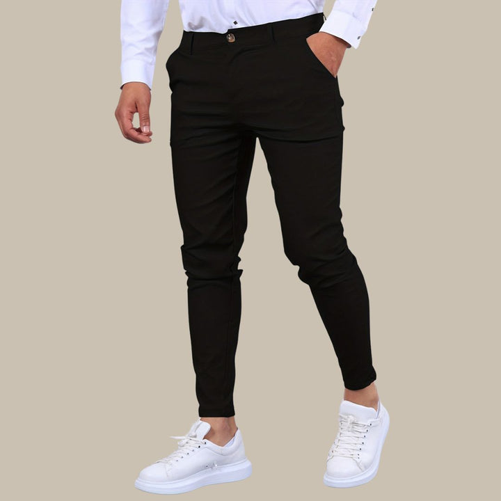 Men's Slim Fit Stretch Chino Trousers with Premium Cotton Blend For Summer
