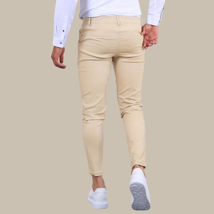 Men's Slim Fit Stretch Chino Trousers with Premium Cotton Blend For Summer