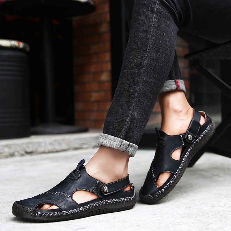 Men's Sandals Made from Soft, Breathable Leather – Comfortable Summer Footwear
