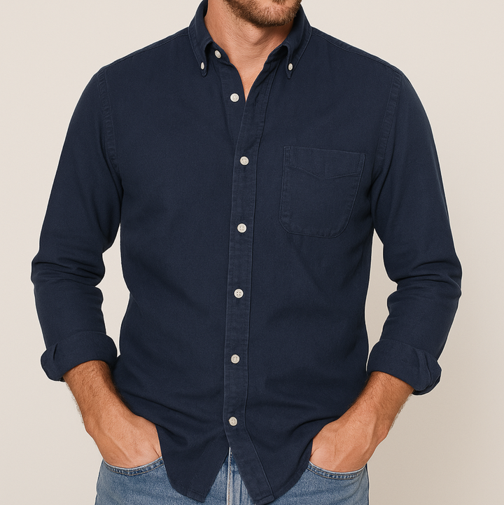 Men's Cotton Oxford Shirt – Classic Button-Down, Breathable Casual Fit