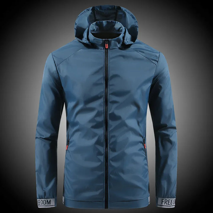 Men's Lightweight Mid-Season Windbreaker Jacket with Breathable Waterproof Design