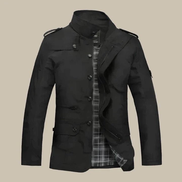 Men's Lightweight Jacket - Stylish Waterproof Business Jacket with High Collar