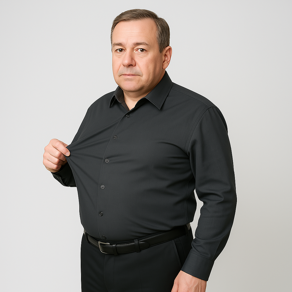 Men's Business Casual Slim Fit Non-Iron Shirt – Wrinkle-Free, Super Stretch & Easy Care