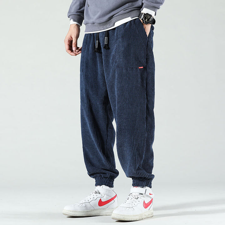 Men's Baggy Corduroy Trousers – Relaxed Fit Stretch Cords for Streetwear Style