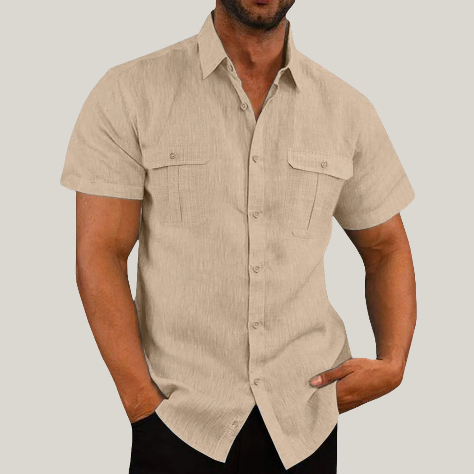 Capri Linen Shirt for Men (Short Sleeve)
