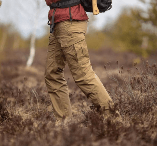 Men's Flexible Outdoor Stretch Cargo Trousers with Comfortable Regular Fit