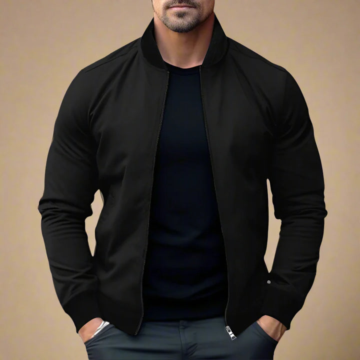 Men's Casual Mid-season Bomber Jacket With Zip