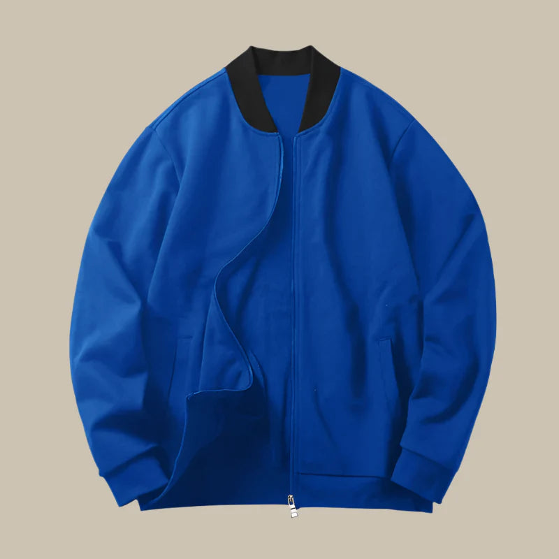Men's Casual Mid-season Bomber Jacket With Zip