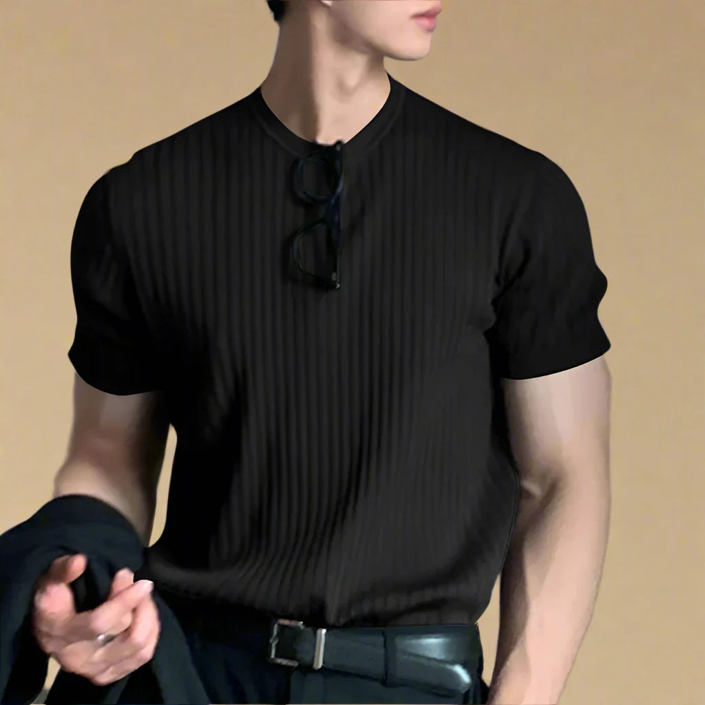 Men's Casual Luxury Knitted T-shirt For Summer