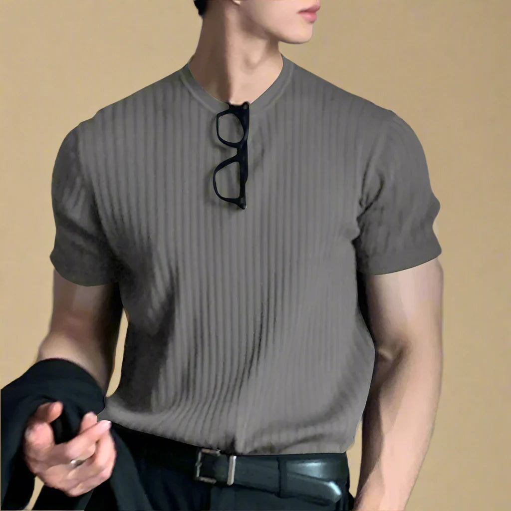 Men's Casual Luxury Knitted T-shirt For Summer