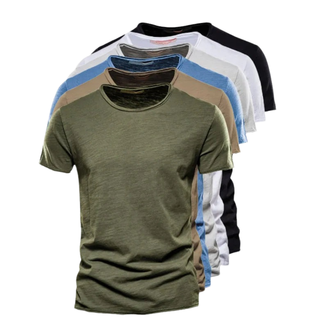 Men's Classic Anti-Sweat T-Shirt – Slim-fit Breathable Cotton Crew Neck