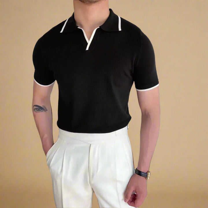 Men's Casual Capri Knit Polo Shirt For Summer