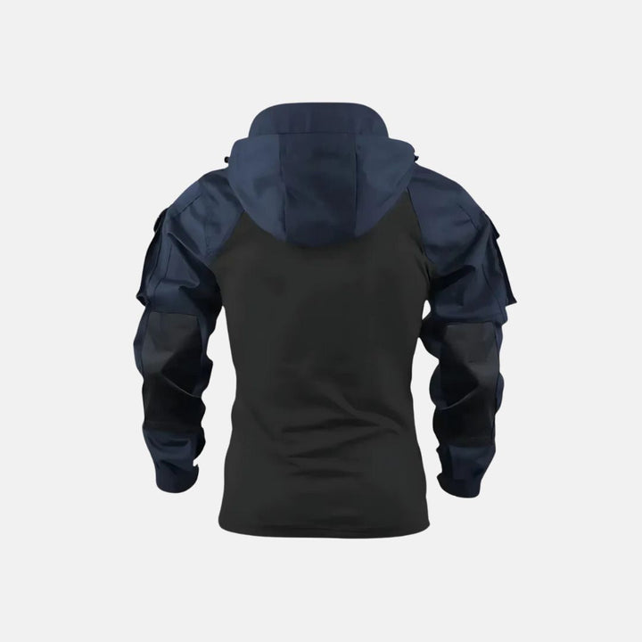 Men's Sporty Half Zip Hooded Jacket for Versatile Mid-Season Wear