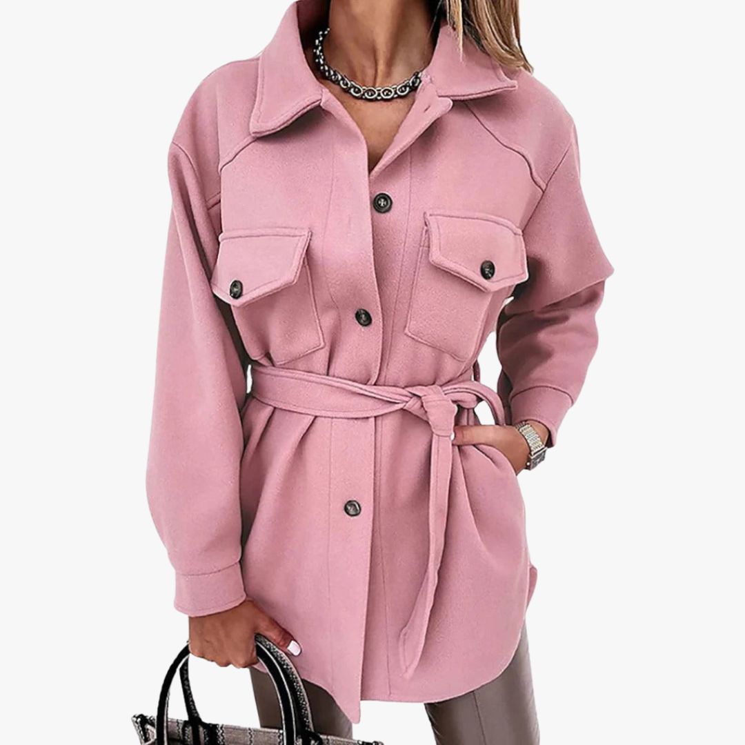 Women's Oversized Warm Shacket Shirt Jacket - for Autumn Winter