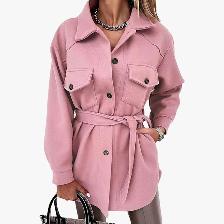 Women's Oversized Warm Shacket Shirt Jacket - for Autumn Winter