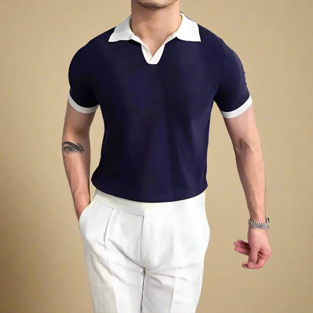 Men's Casual Monaco Knit Polo Shirt For Summer