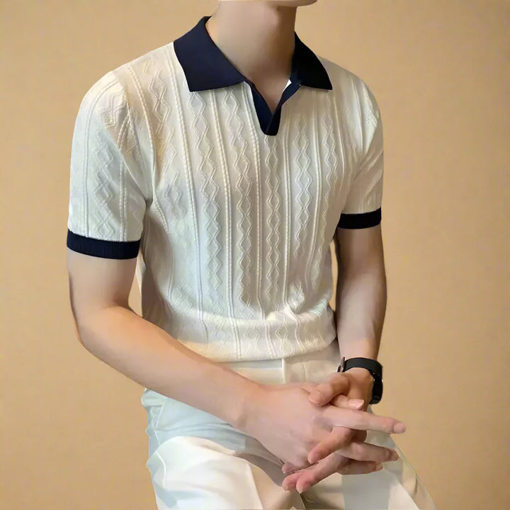 Men's Casual Monaco Knitted Polo Shirt For Summer