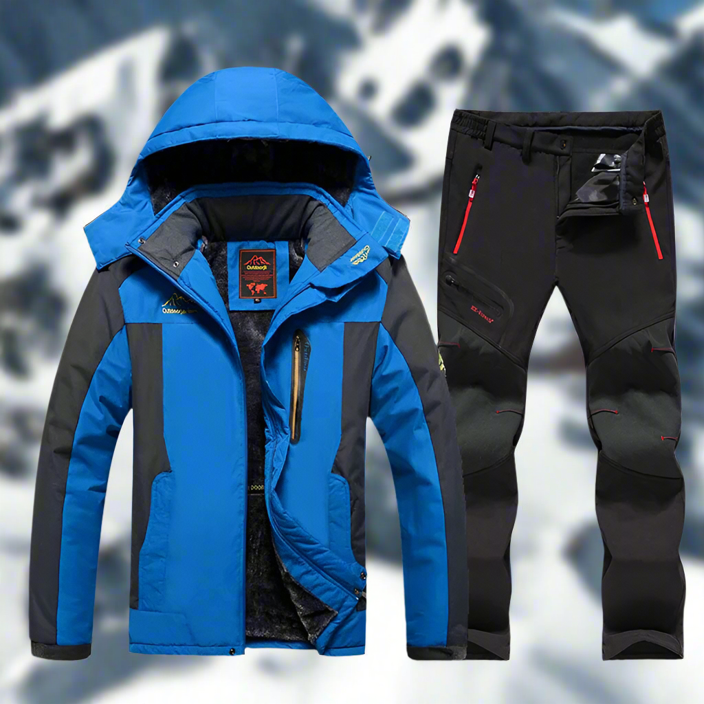 Men's Outdoor Winter Set – Waterproof Winter Jacket and Hiking Trousers for Cold Weather