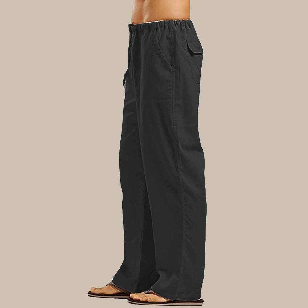 Men's Summer Trousers - Stylish Linen Look Trousers