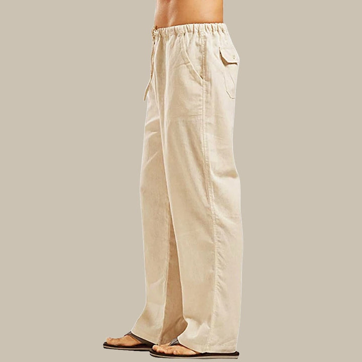 Men's Summer Trousers - Stylish Linen Look Trousers