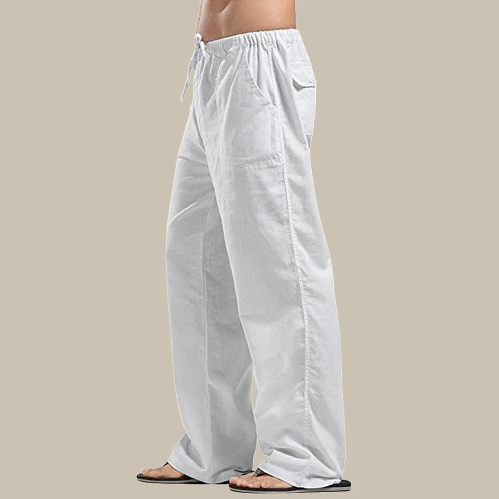 Men's Summer Trousers - Stylish Linen Look Trousers