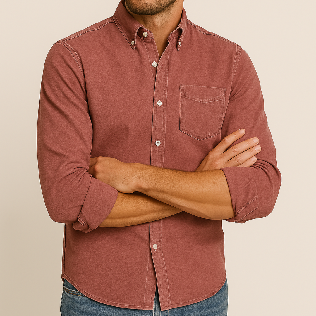 Men's Cotton Oxford Shirt – Classic Button-Down, Breathable Casual Fit