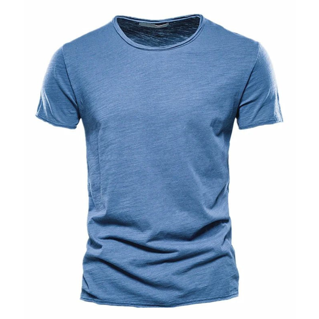 Men's Classic Anti-Sweat T-Shirt – Slim-fit Breathable Cotton Crew Neck