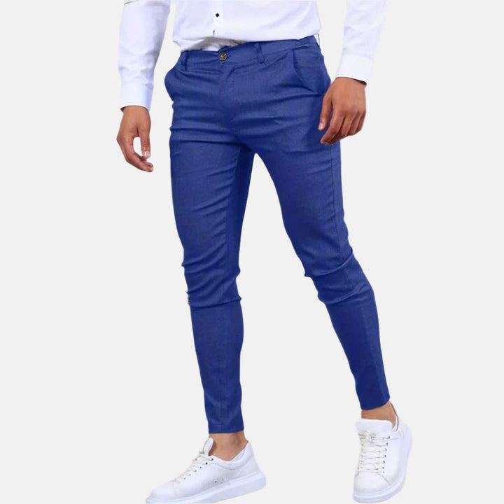 Men's Slim Fit Stretch Chino Trousers with Premium Cotton Blend For Summer