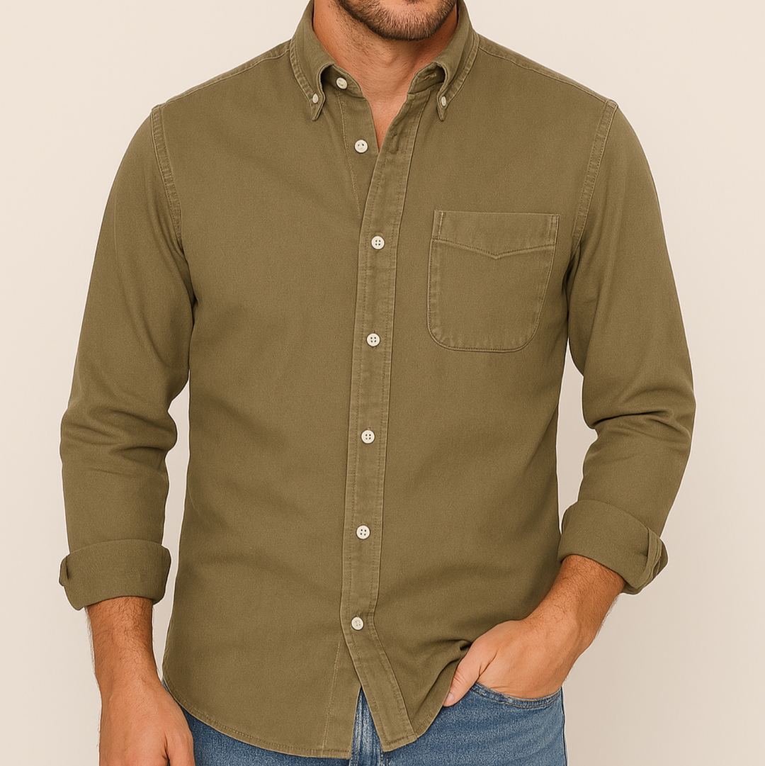 Men's Cotton Oxford Shirt – Classic Button-Down, Breathable Casual Fit