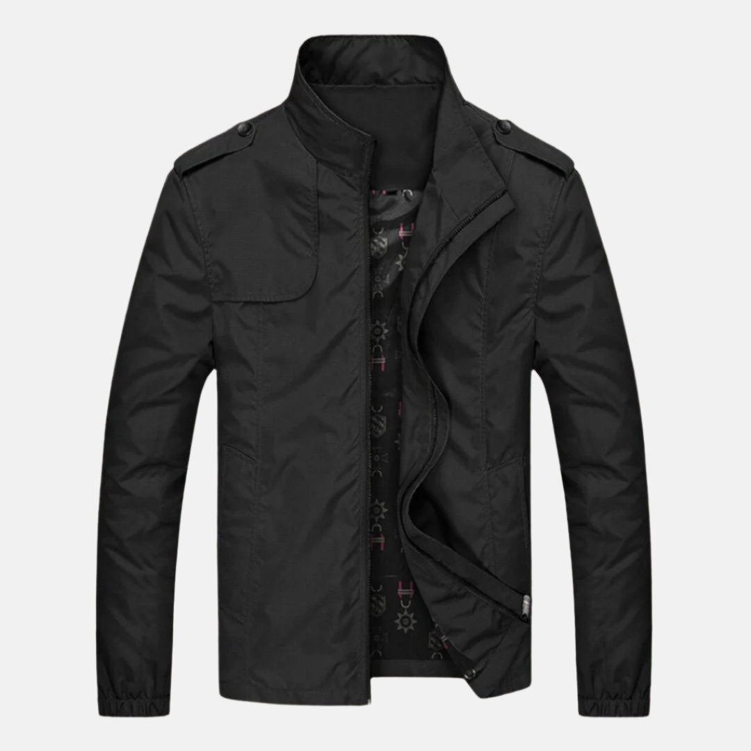Men's Classic Oxford Jacket with Collar for Smart Business Mid-Season Wear