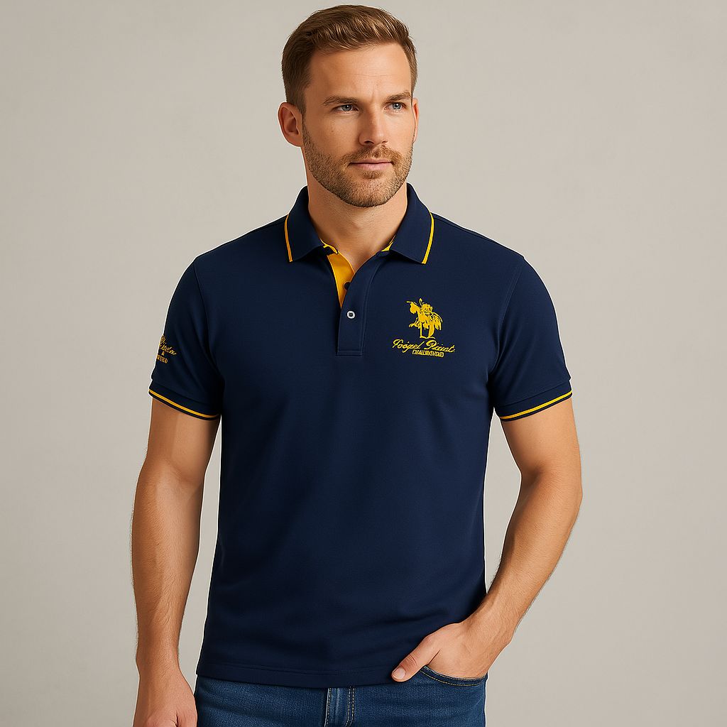 Men's Classic Polo Shirt with Royal Polo Club Logo – Timeless Smart Casual Style